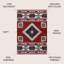 Tapis rouge / bleu marine / crème Herdis Medallion Southwestern-815582338