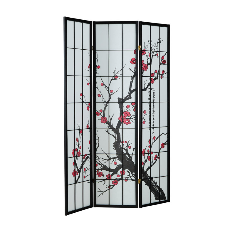 Room Divider Mouffetard Screen Partition Shoji Room Divider Wood, 3 panels