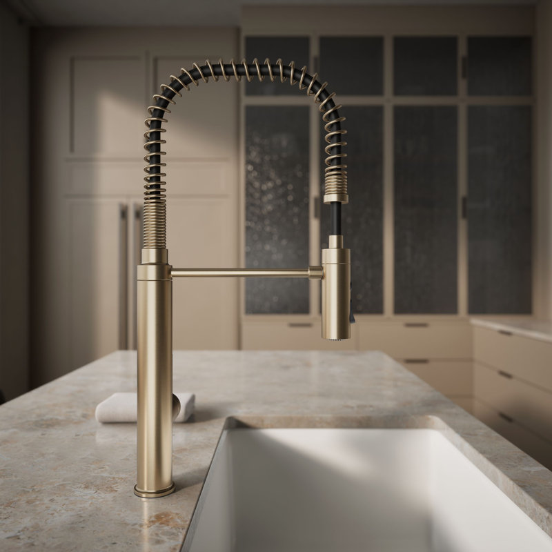 Purist® Pull Down Single Handle Kitchen Faucet, Brushed Bronze