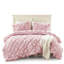 3 pièces d'édredon double / grand, édredon floral texturé, broderie décontractée, douceur nuage, confort toutes saisons, rose lavable à la machine avec respirant et adaptable, nettoyage sans effort-118928642