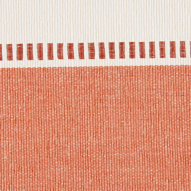 Kizer Striped 100% Cotton Table Runner, 72" x 13", Burnt Orange