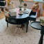 Table basse vintage rétro ovale avec rangement