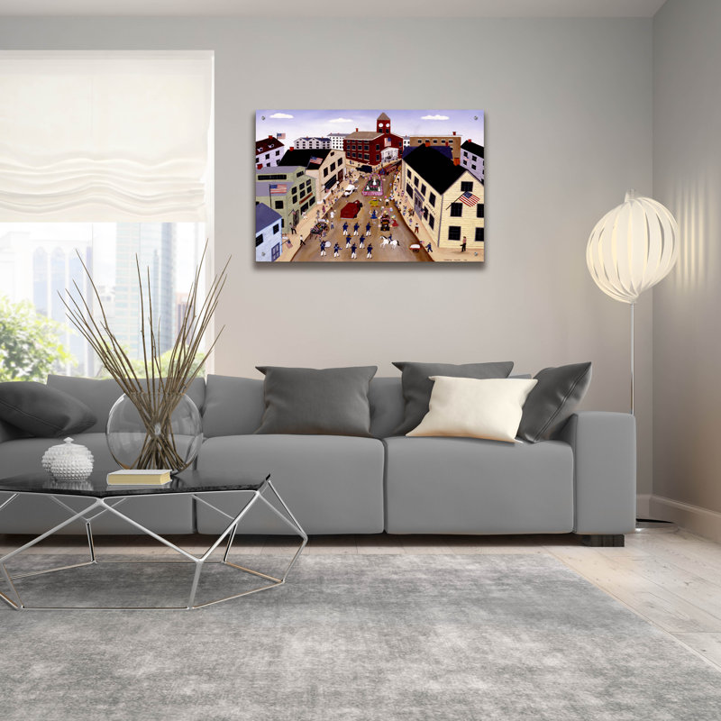  «Fourth of juillet parade» par C Munro, art mural en verre acrylique, 36 po x 24 po, H 24 po x l 36 po