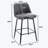Yujun Swivel Upholstered Counter Stool with Metal Frame