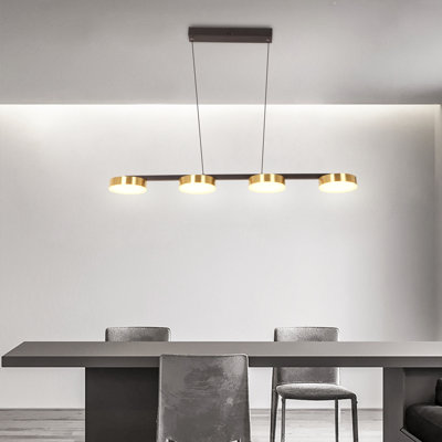 4 - Light Black LED Kitchen Island Pendant