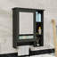 Armoire de salle de bain 3 en 1 avec tablette réglable, barre à serviettes et miroir haute définition-768559388