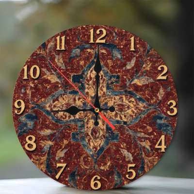 Horloge avec motif de tapis persan