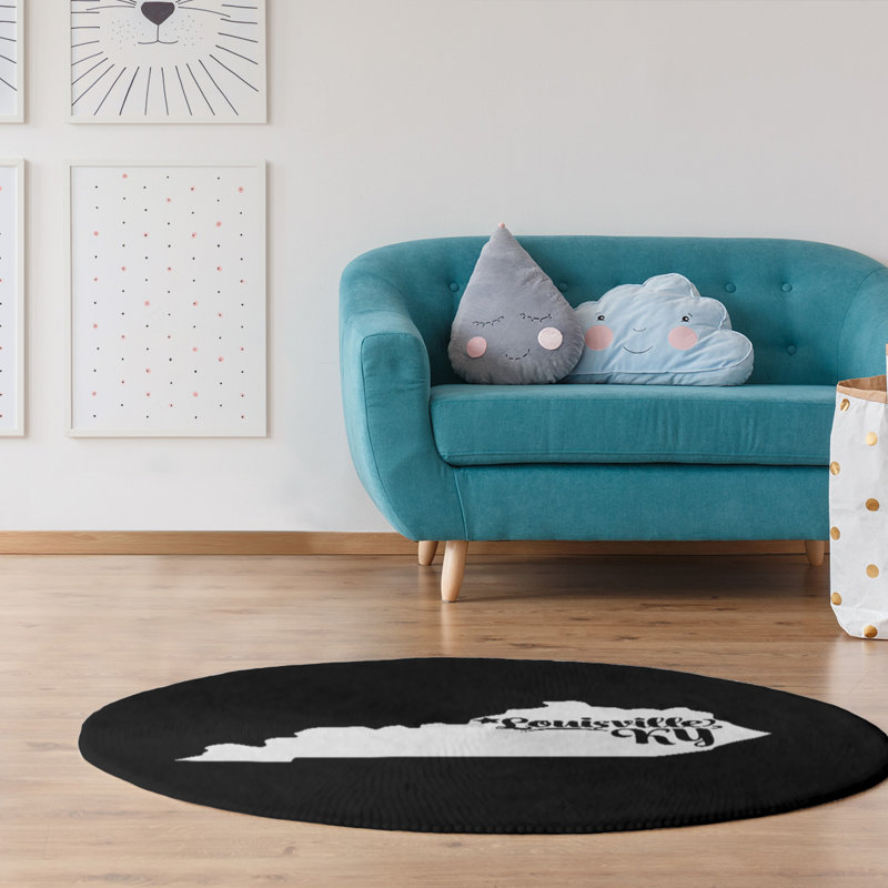 Tapis en poly-chenille louisville kentucky, Rond 5 pi