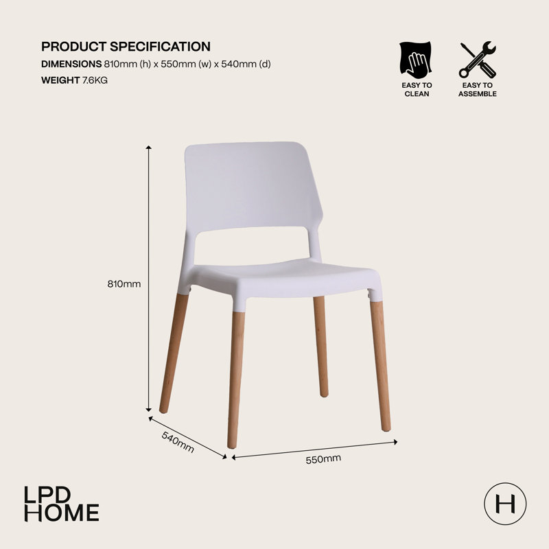 RIVA DINING CHAIR, White