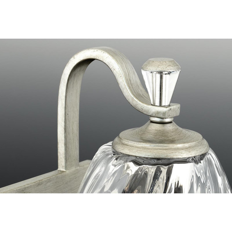 Éclairage pour meuble-lavabo à intensité variable Aadian, Crête argent