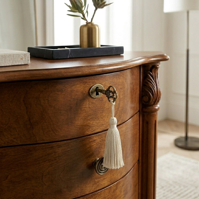 Armoire à bijoux avec miroir Zakhar, Noyer