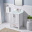 Plateau de meuble-lavabo simple 24 po avec lavabo, comptoir en pierre reconstituée