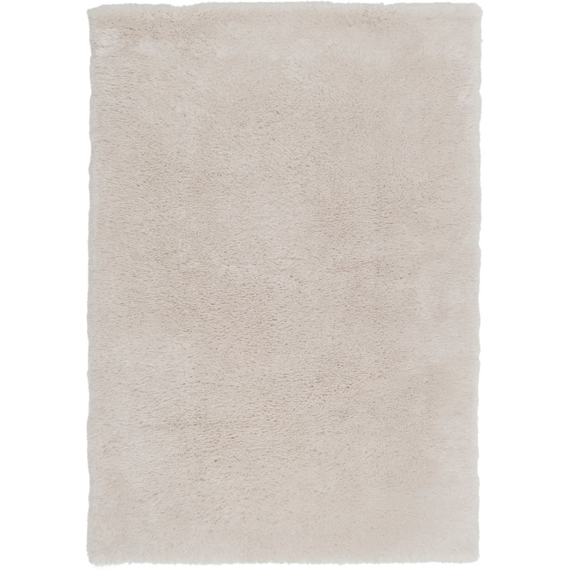 Very Soft Shaggy Cream Rug, Rectangle 160 x 230 cm
