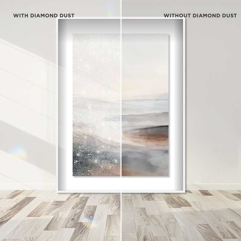 Desert Mirage Shadowbox Abstract Print by Oliver Gal, Black Frame, 10 x 15, 31.5"H x 21.5"W, White Frame