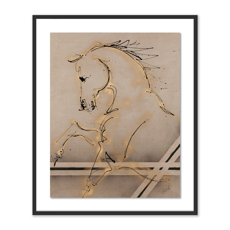 Greeting II Print by Donna Bernstein, 40" H x 33" W x 2.5" D, Black