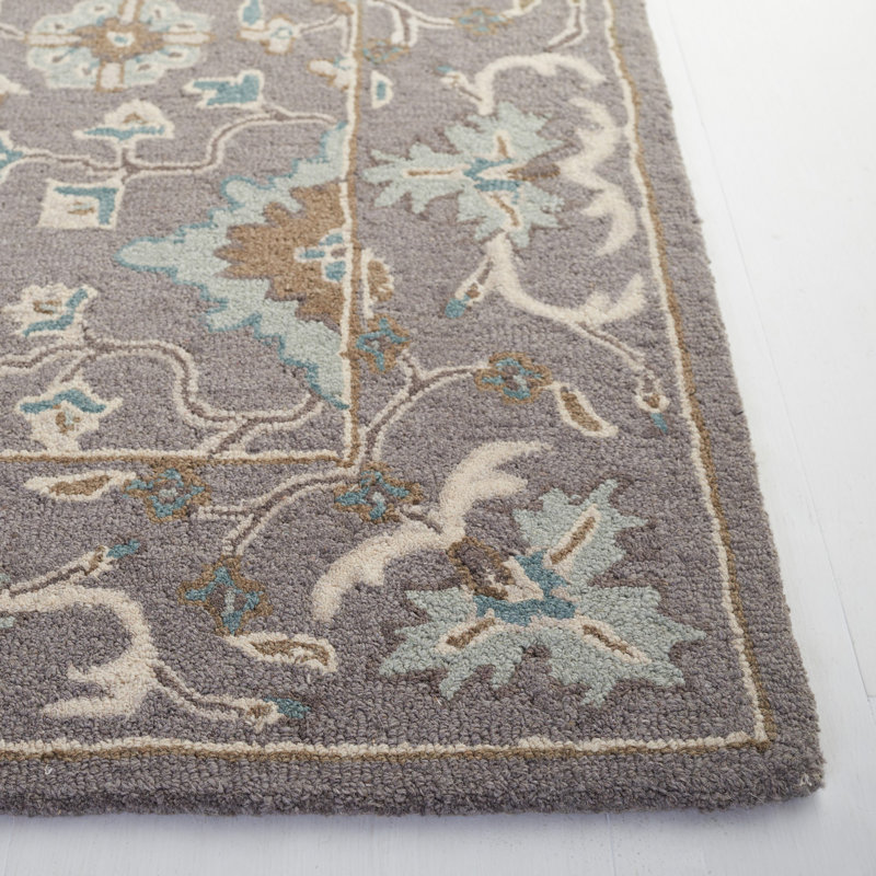 Tansy Handmade Wool Gray Rug, Runner 2'3" x 16'
