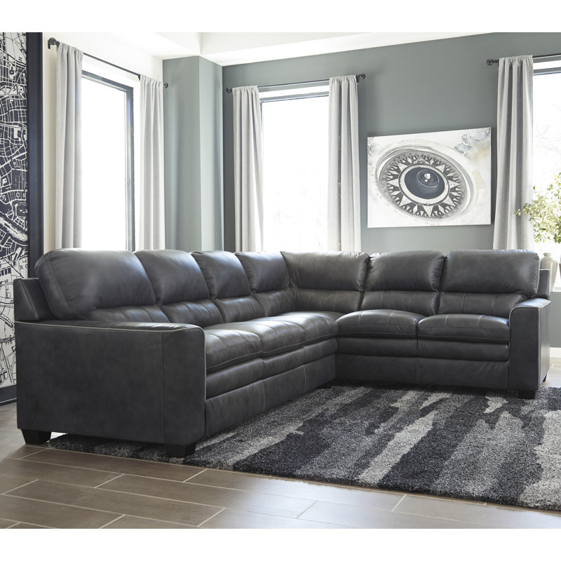 Canapé modulaire Clute Gleason, Gris anthracite, Face à la droite