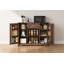 Buffet de style champêtre de 116 cm de large avec tiroir et étagères réglables, meuble de rangement pour cuisine-342289205-446850456