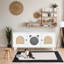 Armoire pour chat moderne en bois avec griffoir en sisal, litière pour chat avec rangement, table d'appoint