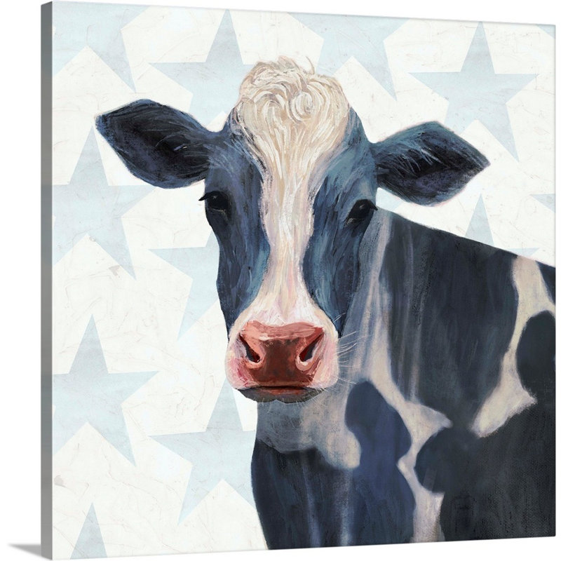 «Patriotic Farm I», art mural sur toile, H 36 po x l 36 po x P 1 po, Toile tendue