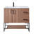 Pascasia 36" Walnut Modern Free-standing 2-Door&2-Drawer Bathroom Vanity Set