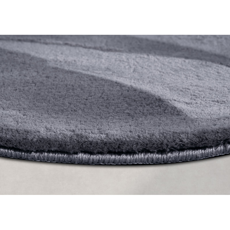 , Anthracite Leon high pile rug, Round 200cm