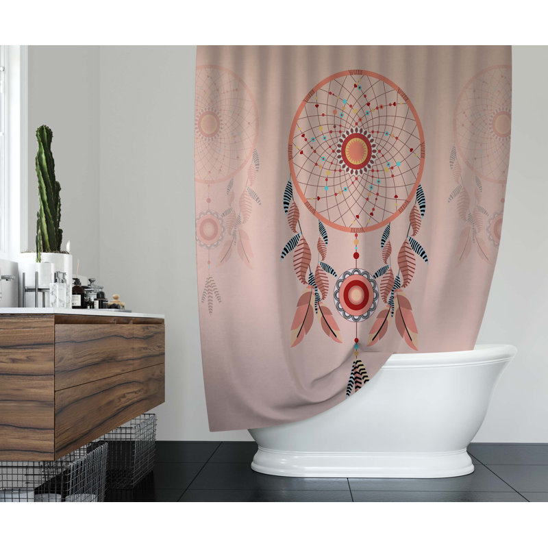 Abstract Shower Curtain, 70" H x 71" W