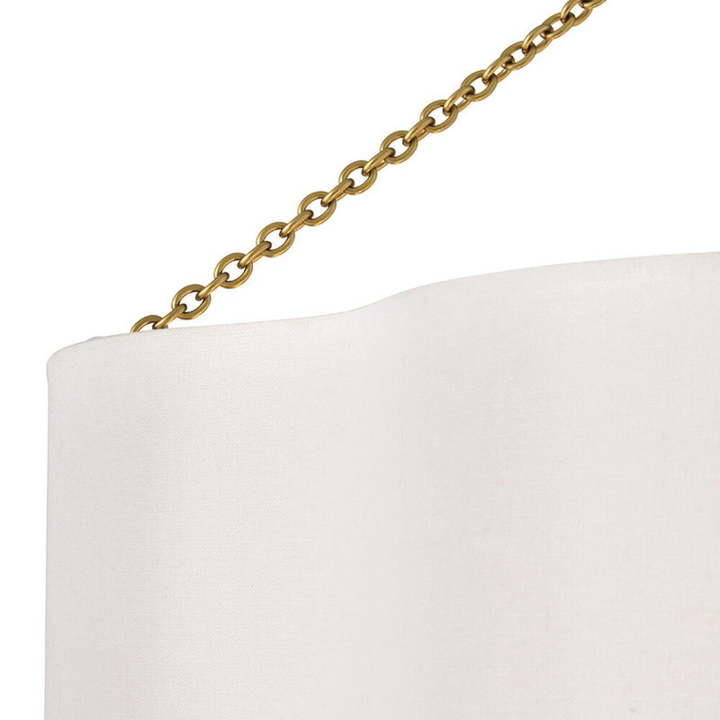 Gwen 8 - Light Steel Chandelier, Lacquered Brass