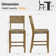 Cledia 21" Wide Rustic Farmhouse Mahogany Wood Ratten Seat Counter Stool