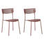 Chaise d'appoint moderne en filet avec dossier incurvé et conception légère pour la salle à manger, le bureau et l'espace de vie - ensemble de 2, rouge-129606697