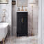 Meuble-lavabo de salle de bain 24 po avec lavabo supérieur, armoire de rangement moderne avec 2 portes à fermeture douce et tablette réglable, structure en bois massif-615652447-615652443