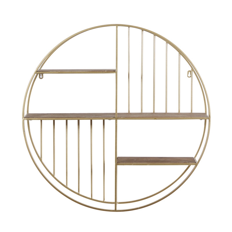 Mccraw 3 Piece Circle Metal Floating Shelf