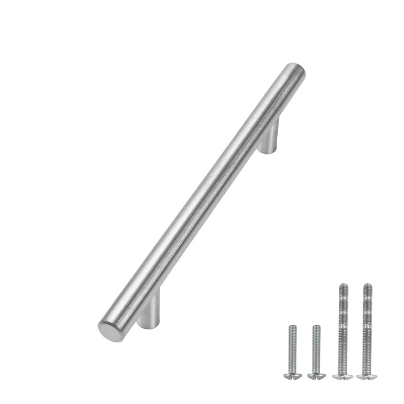 Ensemble de poignées de barre 5 po d'un centre à l'autre, Nickel brossé, 6 1/4"