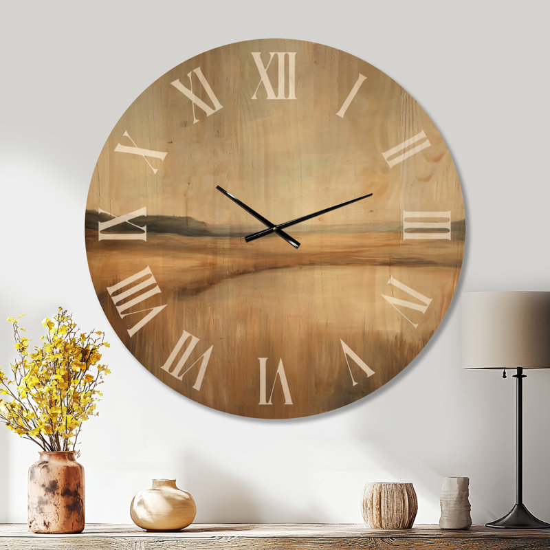 Horloge murale surdimensionnée en bois Sky, Surdimensionné
