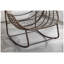 Chaise berçante d'extérieur en acier avec coussin et rotin - Gris
