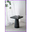 Table basse polyvalente en magnésium noir - plateau carré épuré Base arrondie pour salon, table de chevet