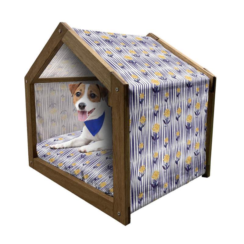 Niche pour chien en bois, H 32,28 po x l 39,37 po x P 28,35 po