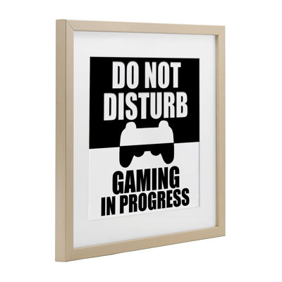 «Do Not Disturb Minimal Gamer», reproduction sous verre, conception de Kim Allen