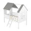 Lit mezzanine en bois avec 2 fenêtres latérales-303217579
