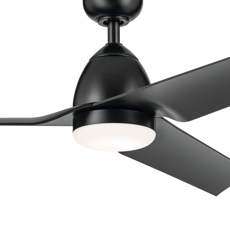 54'' Ceiling Fan with LED Lights, Black