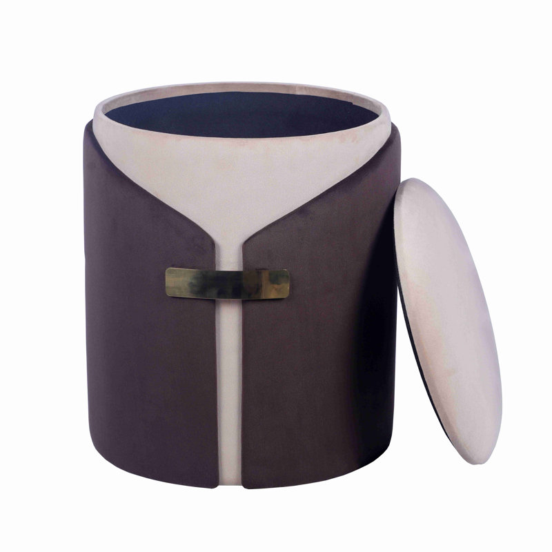 Repose-pieds deux tons avec rangement ou tabouret de coiffeuse