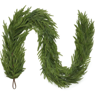 Guirlande en pin et cèdre artificiels - Vert