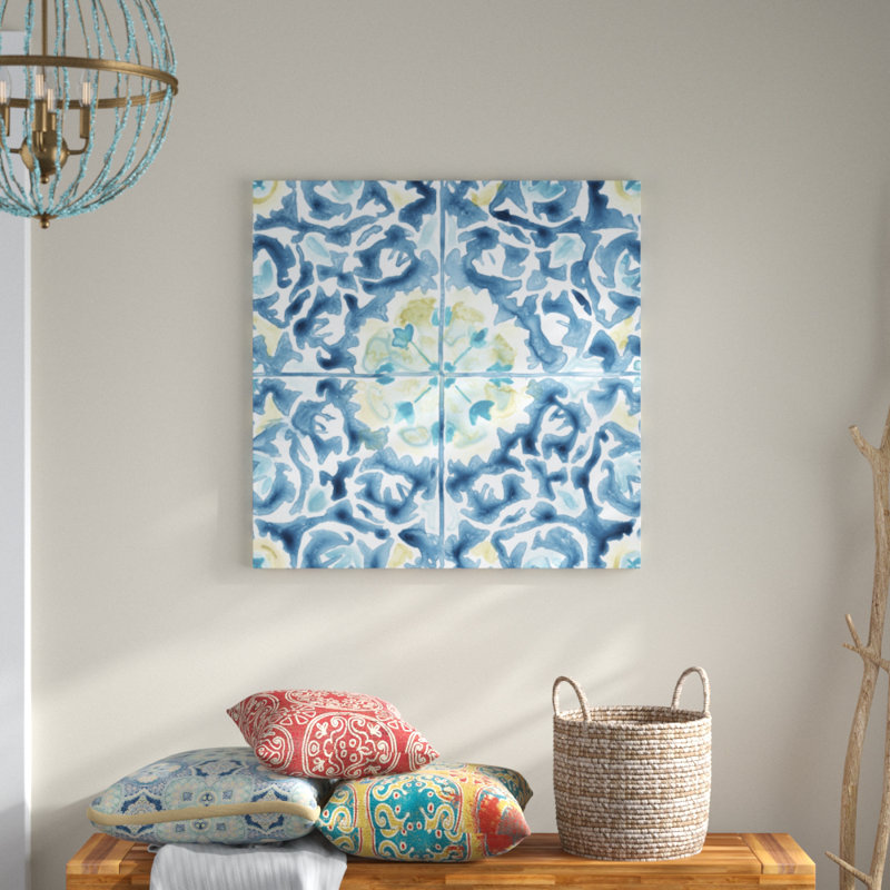 «Medallion Medley IV», peinture sur toile, H 30 po x l 30 po, Toile tendue