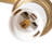 Marshal Designer Wall Sconce With Triple Opal Glass Shade, Gold Finish, Vintage-inspired Glare-free Wall Light, E26 G45 Bulb Compatible-123297602