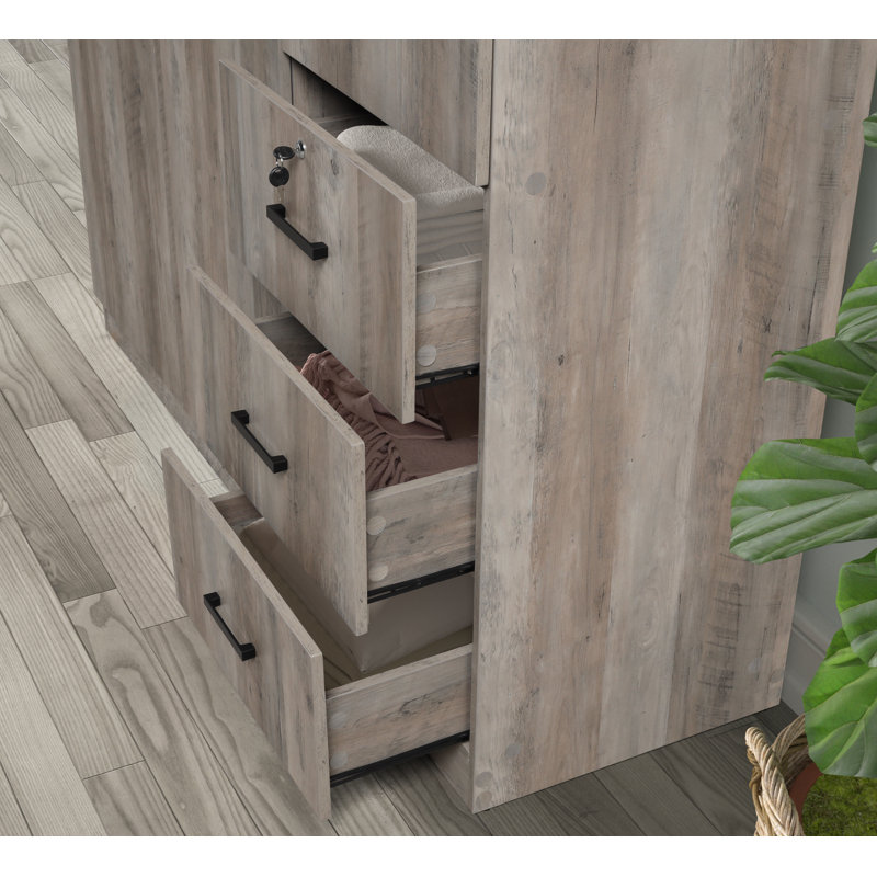 Krajewski 61 " W Armoire, Stone Gray
