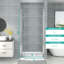 Porte de douche pliante en verre 36 po - 37,35 po x H 72 po avec verre trempé transparent-100674019