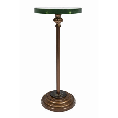Casted Glass Top Drink Table