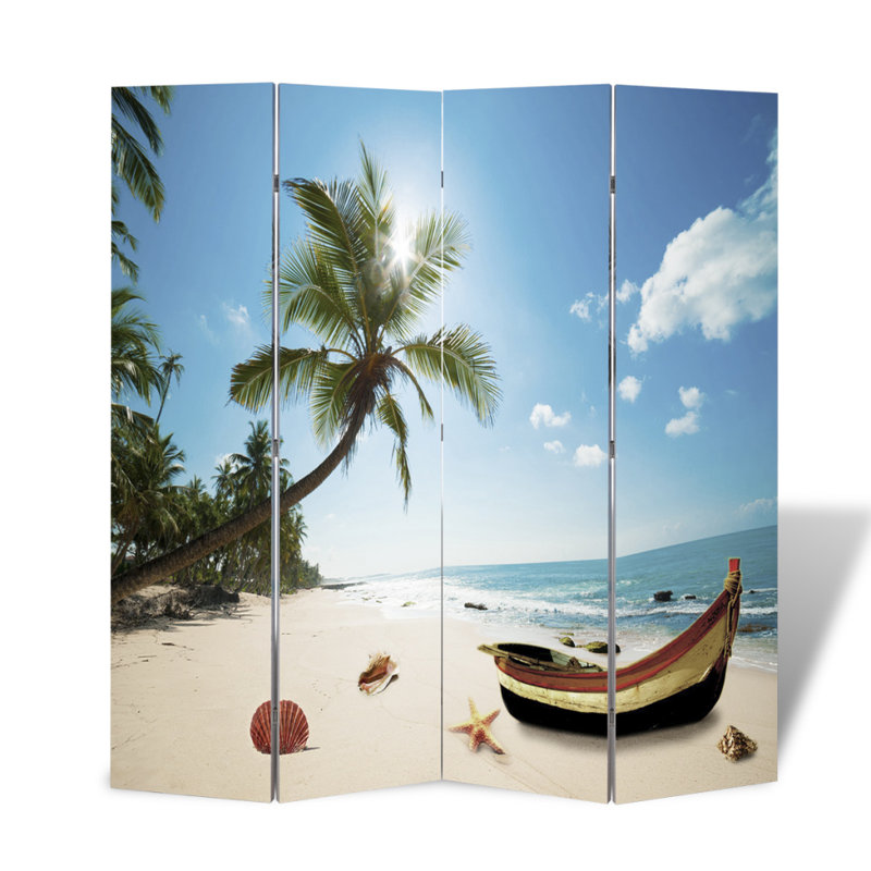 Blumen Room Divider, 4, Blue
