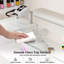 Table manucure pour clou pour technicien, station pour table à clou résistante à l'acétone avec plateau en verre, coussin de poignet, tablettes à 3 niveaux, roues verrouillables et armoire (blanc)