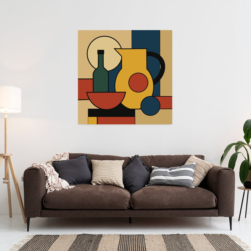 Art contemporain, art abstrait abstrait et coloré, H 36 po x l 36 po